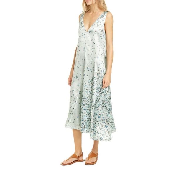 Floral Asymmetrical Shift Dress Vince - Picture 3 of 5